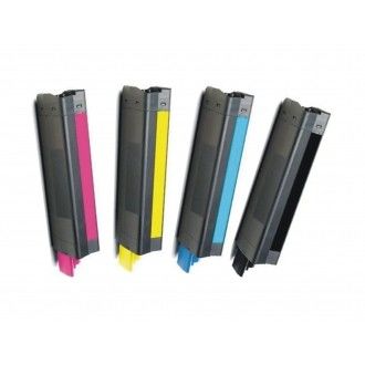 Cartucho de Toner OKI Compatível com OKIDATA C810 Preto Ciano Magenta Amarelo Alto Rendimento 8000 Páginas Certificado ISO SGS