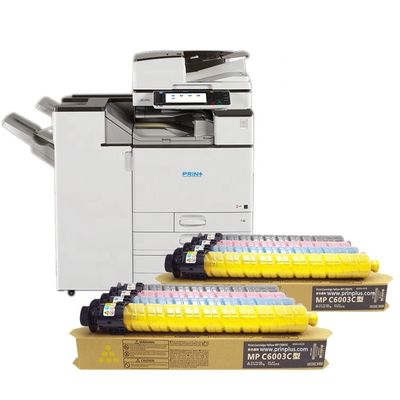 Cartucho de Toner Ricoh para série Aficio MPC4503 MPC5503 MPC6003 cores preto ciano amarelo magenta e 18 meses incluídos
